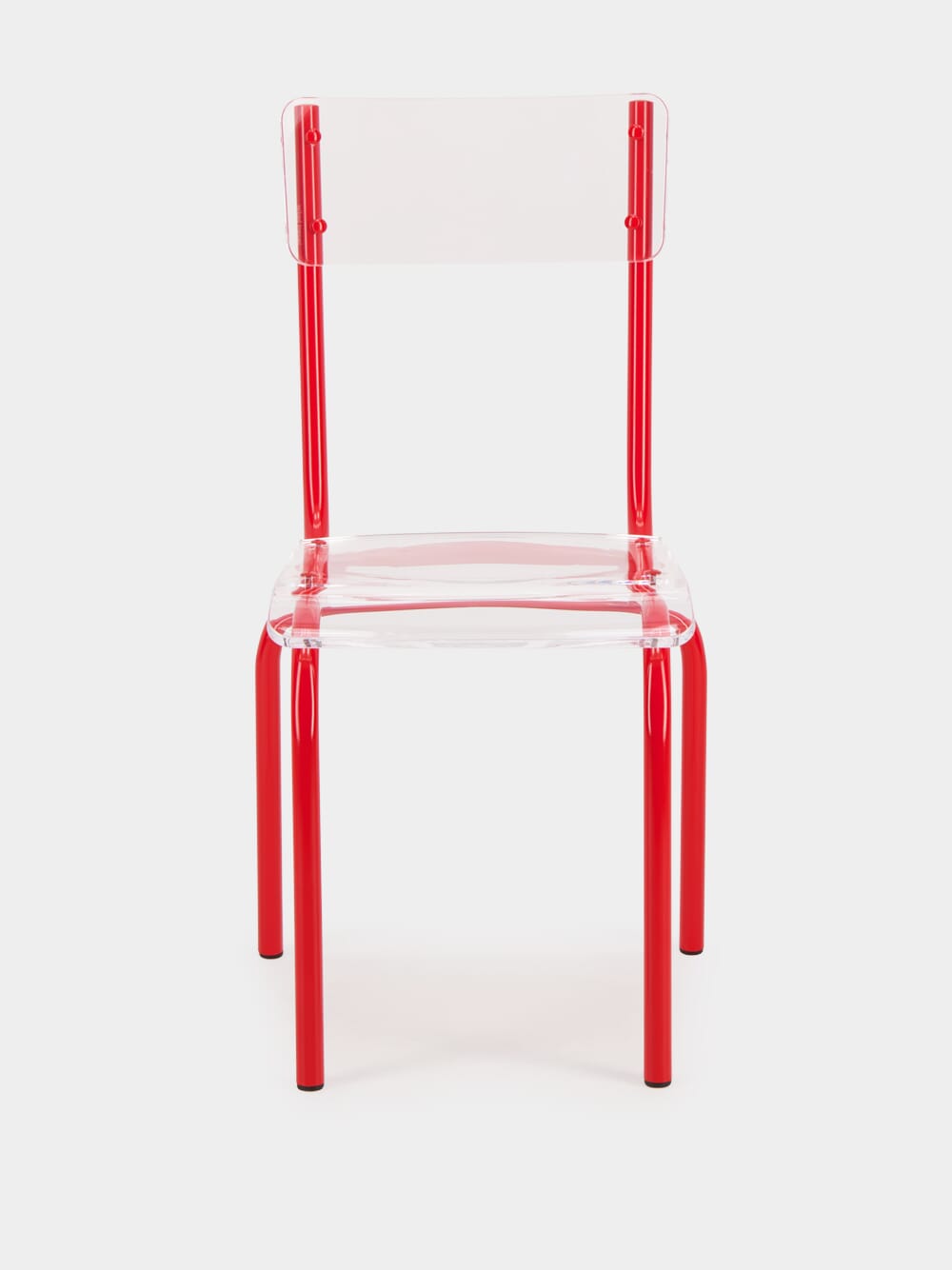 Red Acrylic Glass Chair