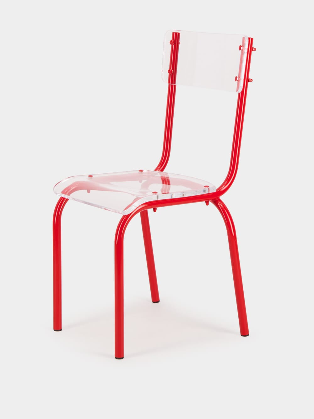 Red Acrylic Glass Chair