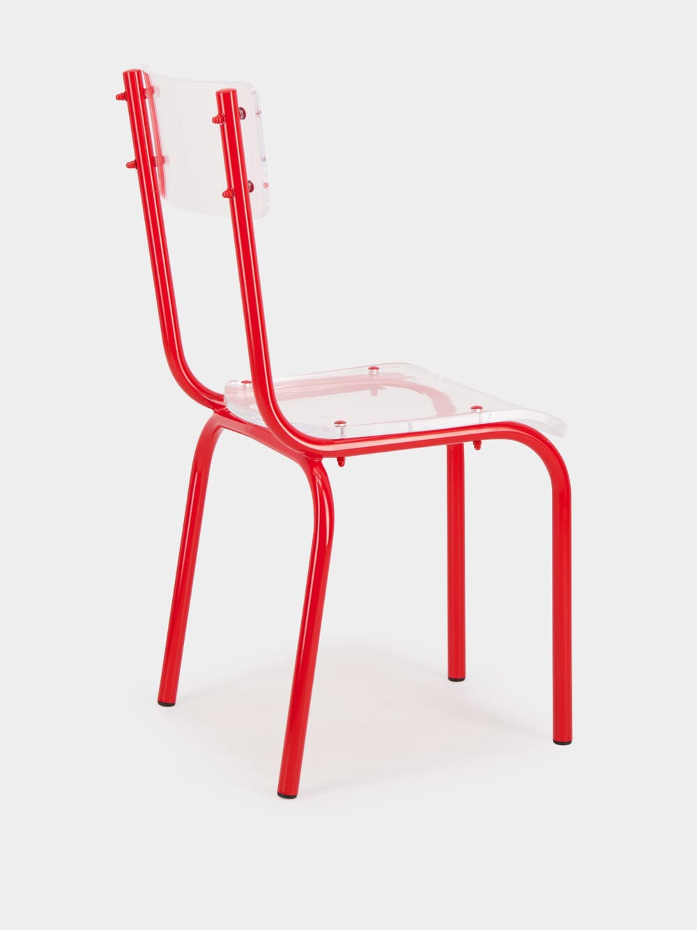 Red Acrylic Glass Chair