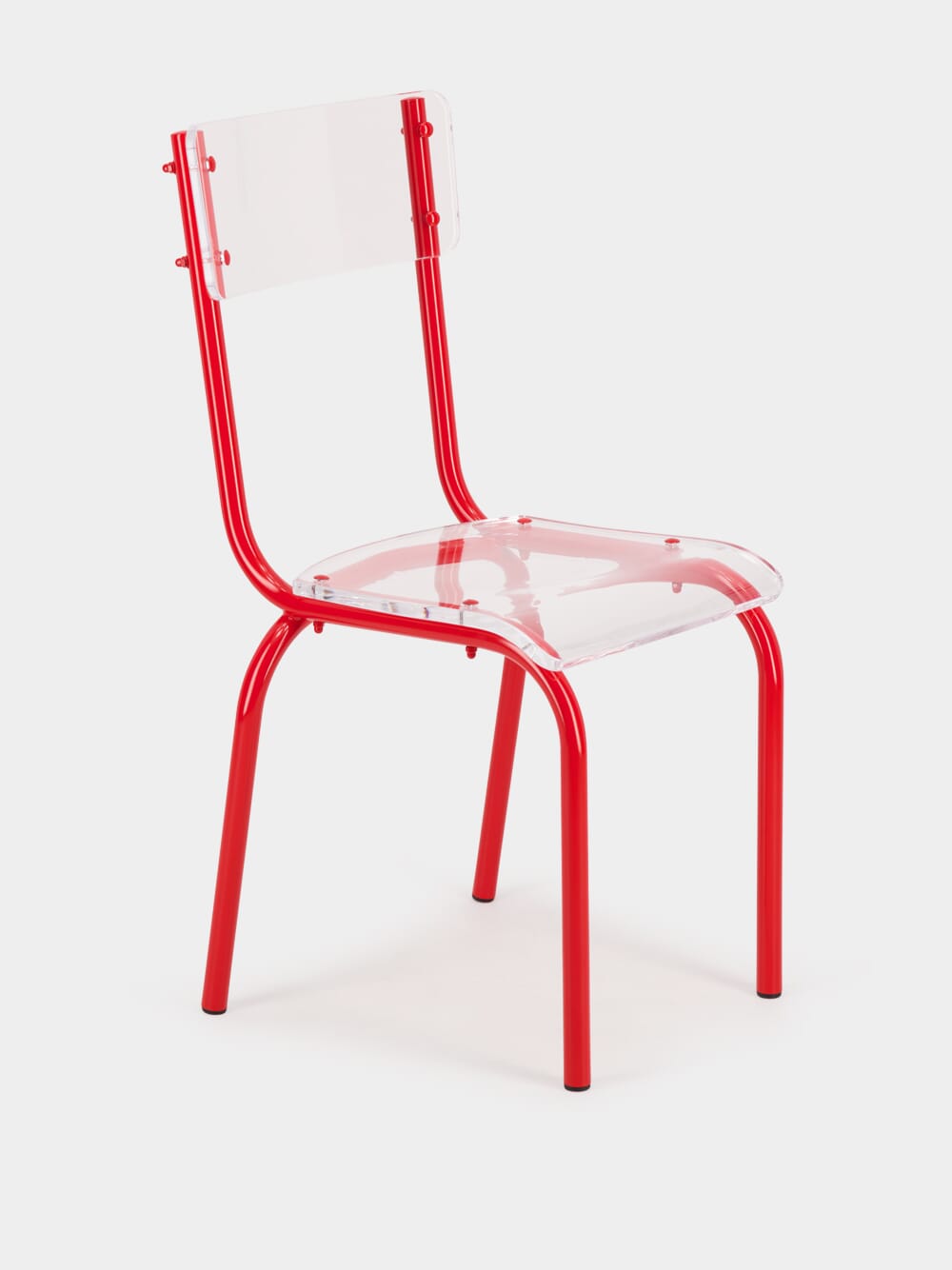 Red Acrylic Glass Chair