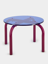 Laurent Badier Purple and Blue Acrylic Coffee Table