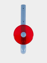 Laurent Badier Light Blue and Red Acrylic Coat Hook
