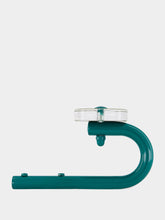 Laurent Badier Peacock Blue and Green Acrylic Coat Hook