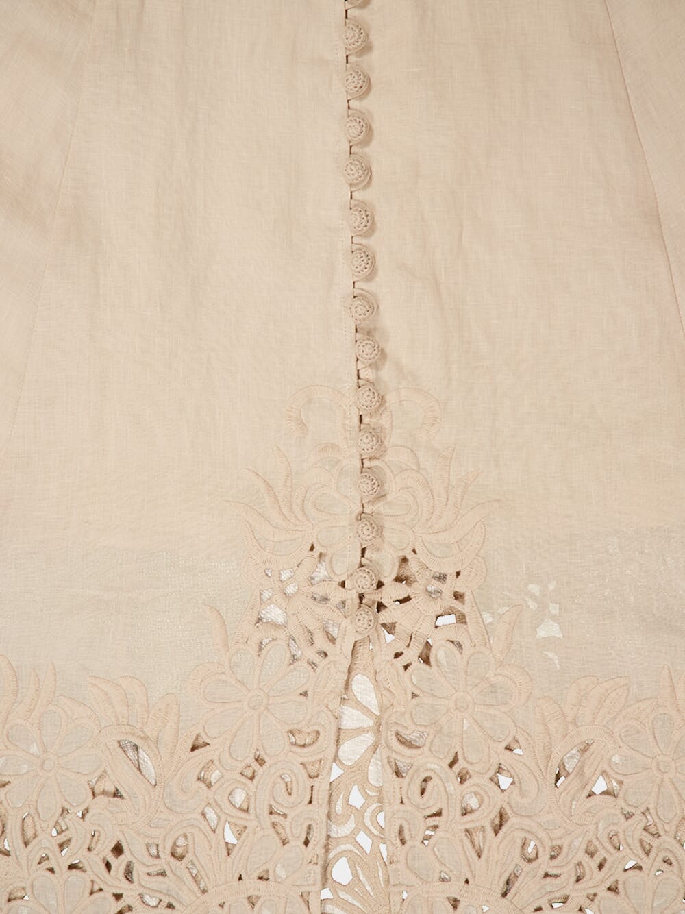 Cream Wylie Embroidered Billow Dress