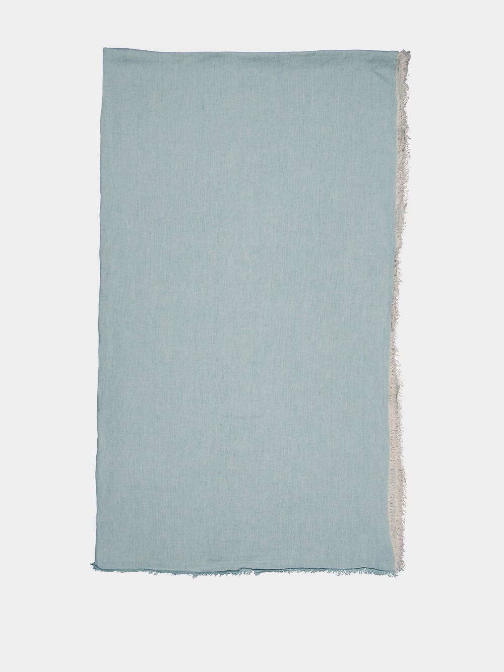 Crumpled Washed Linen Blue Throw