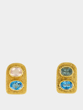 Maria João Bahia Gold-Plated Silver Combined Stone Earrings
