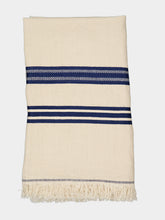 Libeco Indigo Stripe Linen Tablecloth