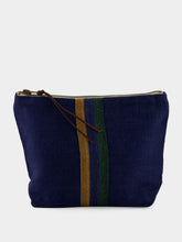Libeco Blue and Green Linen Pouch Etui