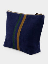 Libeco Blue and Green Linen Pouch Etui