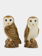 Quail Ceramics Brown Barn Owl Stoneware Salt and Pepper Set