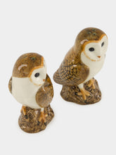 Quail Ceramics Brown Barn Owl Stoneware Salt and Pepper Set