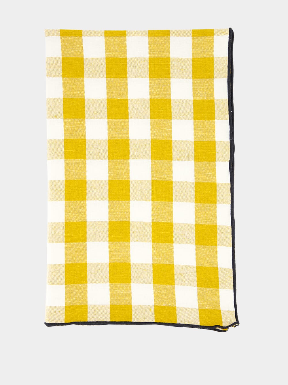 Yellow Bourdon Black Mesh Gingham Tea Towel