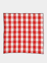 Maison de Vacances Vichy Capucine Napkin with Black Bourdon Edge