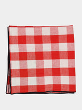 Maison de Vacances Vichy Capucine Napkin with Black Bourdon Edge