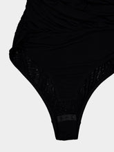 Zimmermann Black Illustration Gathered Bodysuit