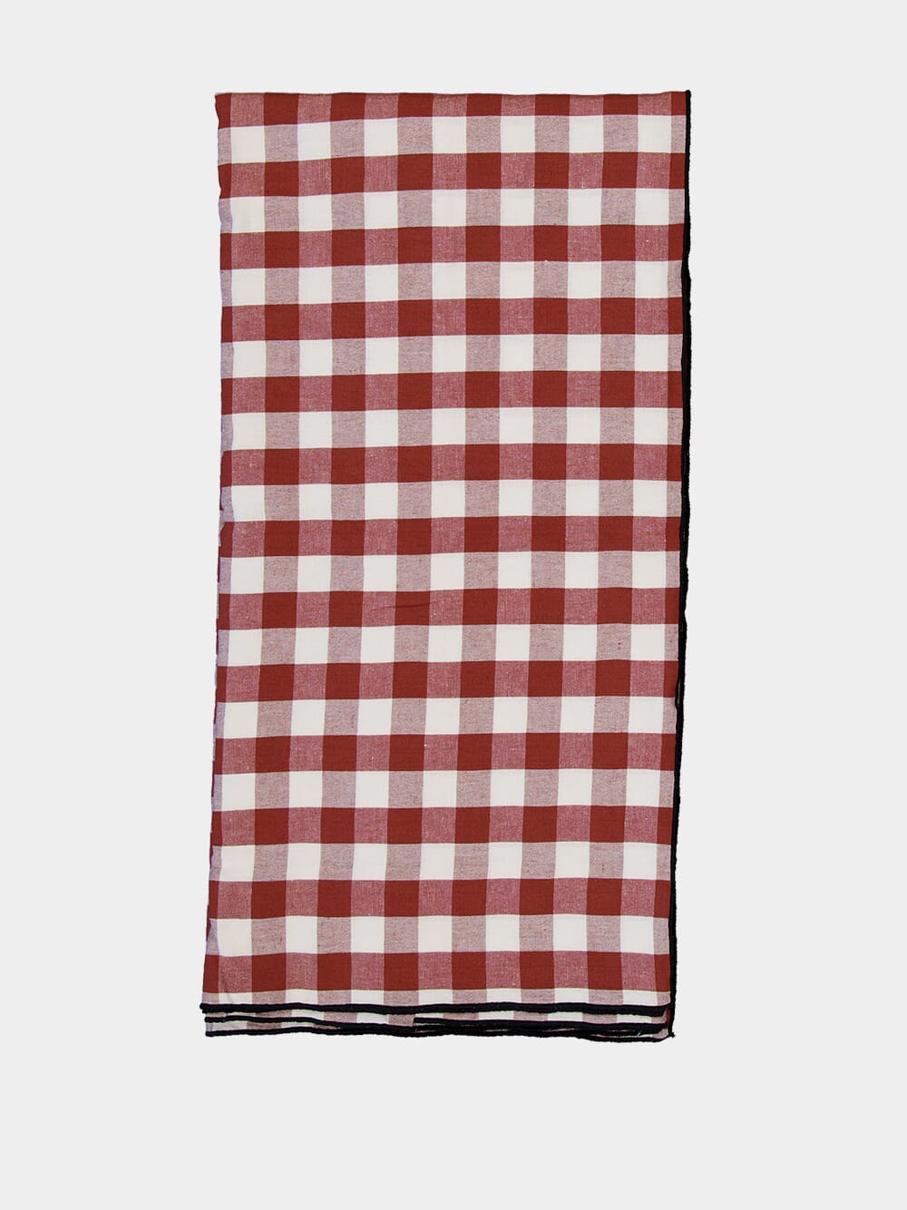 Red Bourdon Black Mesh Gingham Rectangular Extra Large Tablecloth