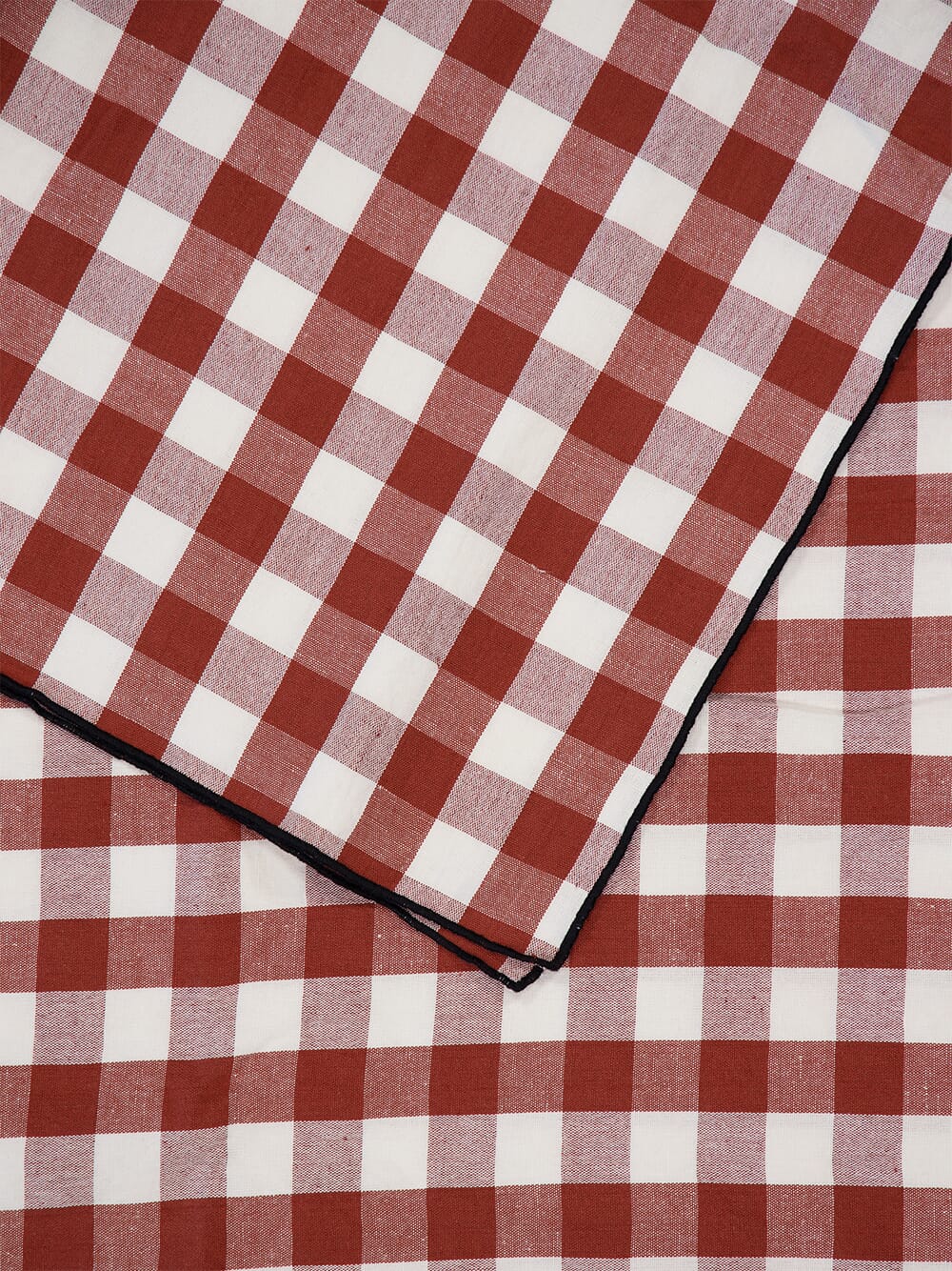 Red Bourdon Black Mesh Gingham Rectangular Extra Large Tablecloth