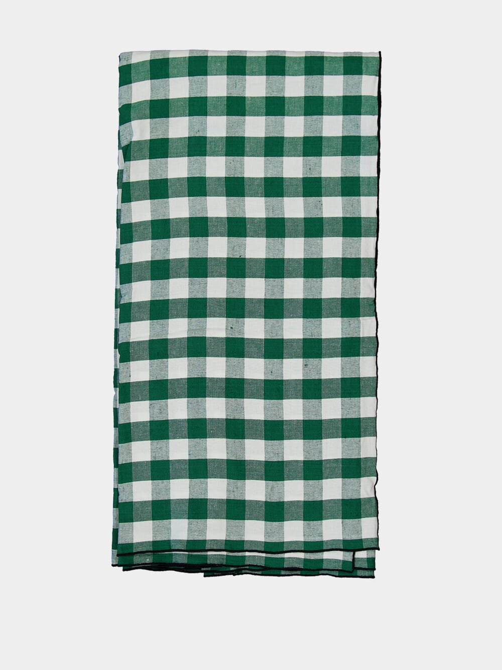 Green Bourdon Black Mesh Gingham Rectangular Extra Large Tablecloth