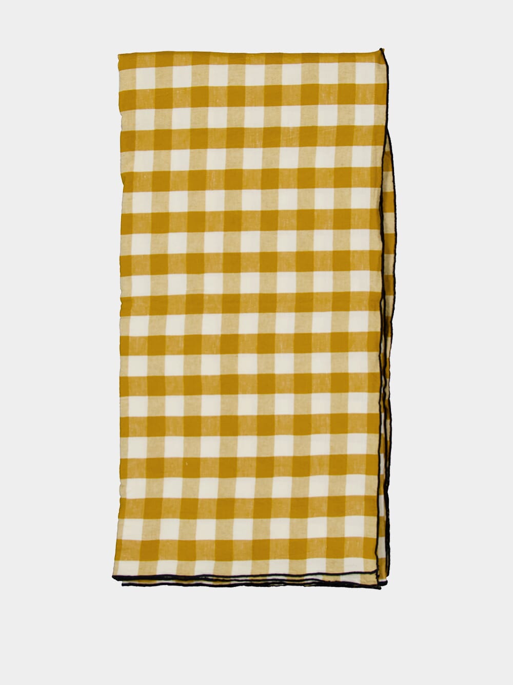 Yellow Bourdon Black Mesh Gingham Rectangular Extra Large Tablecloth