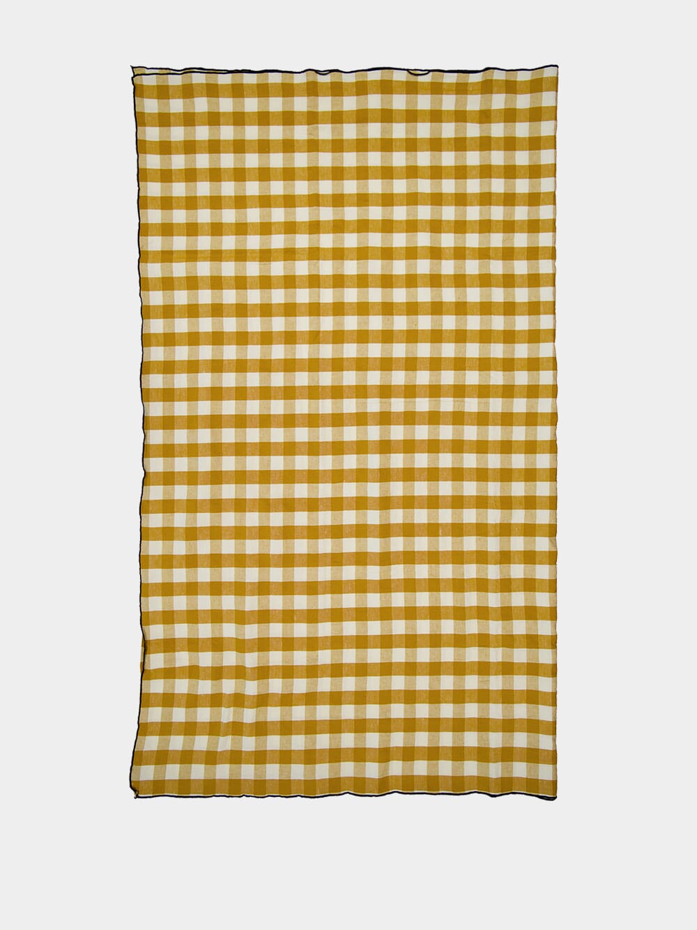 Yellow Bourdon Black Mesh Gingham Rectangular Extra Large Tablecloth