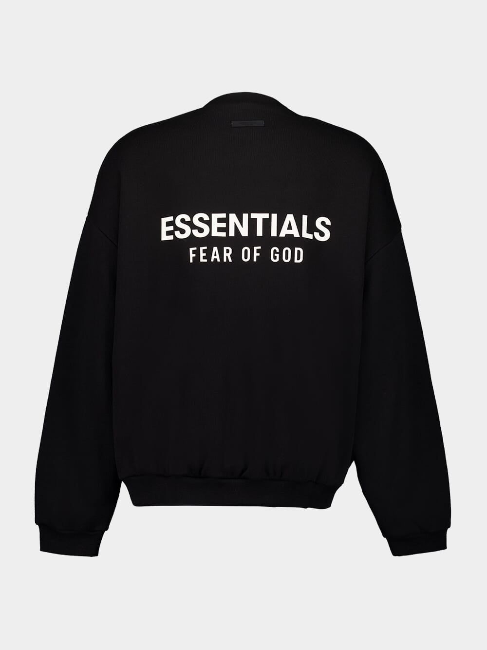 Black Essentials Fleece Crewneck