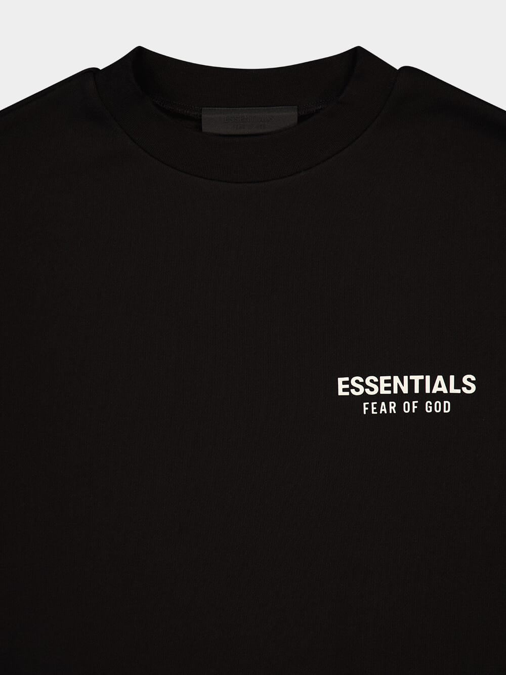 Black Essentials Fleece Crewneck