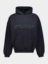 Fear Of God Essentials Vintage Black Heavy Fleece 90s Hooded Sweatshirt