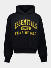 Fear Of God Essentials Vintage Black Classic Fleece Hooded Sweatshirt