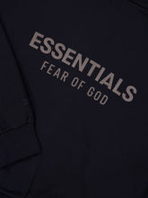 Fear Of God Essentials Jet Black Zip-Up Hooded Sweatshirt i