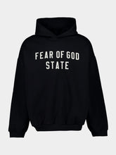 Fear Of God Essentials Jet Black Hooded Sweatshirt Oversized 90s Fit