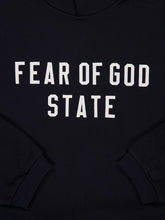 Fear Of God Essentials Jet Black Hooded Sweatshirt Oversized 90s Fit