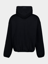 Fear Of God Essentials Jet Black Hooded Sweatshirt Modern Fit