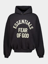 Fear Of God Essentials Faded Black Campus 90s Hooded Sweatshirt