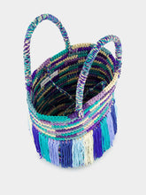 Sensi Studio Multicolour Blue Fringed Baby Tote