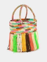 Sensi Studio Multicolour Pastel Fringed Baby Tote