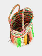 Sensi Studio Multicolour Pastel Fringed Baby Tote