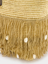Sensi Studio Fringed Basket Beach Bag