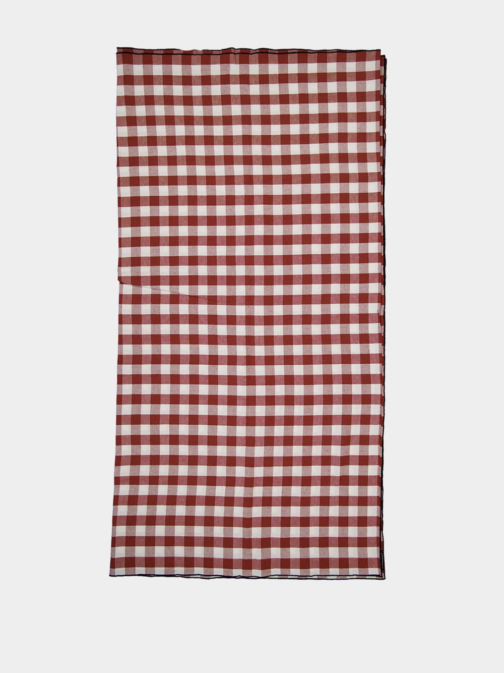 Red Bourdon Black Mesh Gingham Rectangular Large Tablecloth