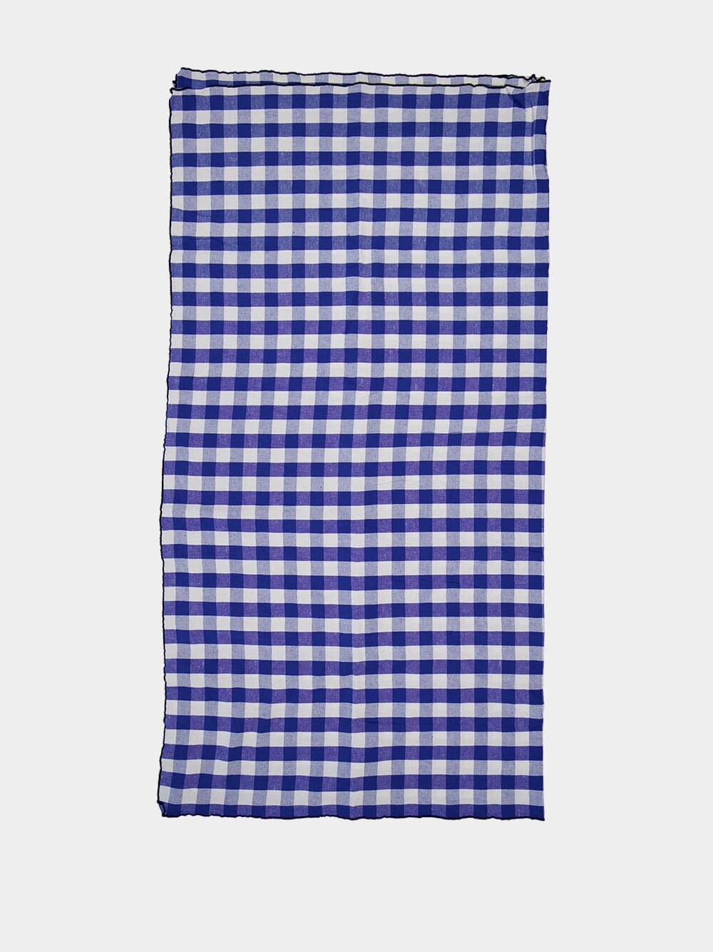 Blue Bourdon Black Mesh Gingham Rectangular Large Tablecloth