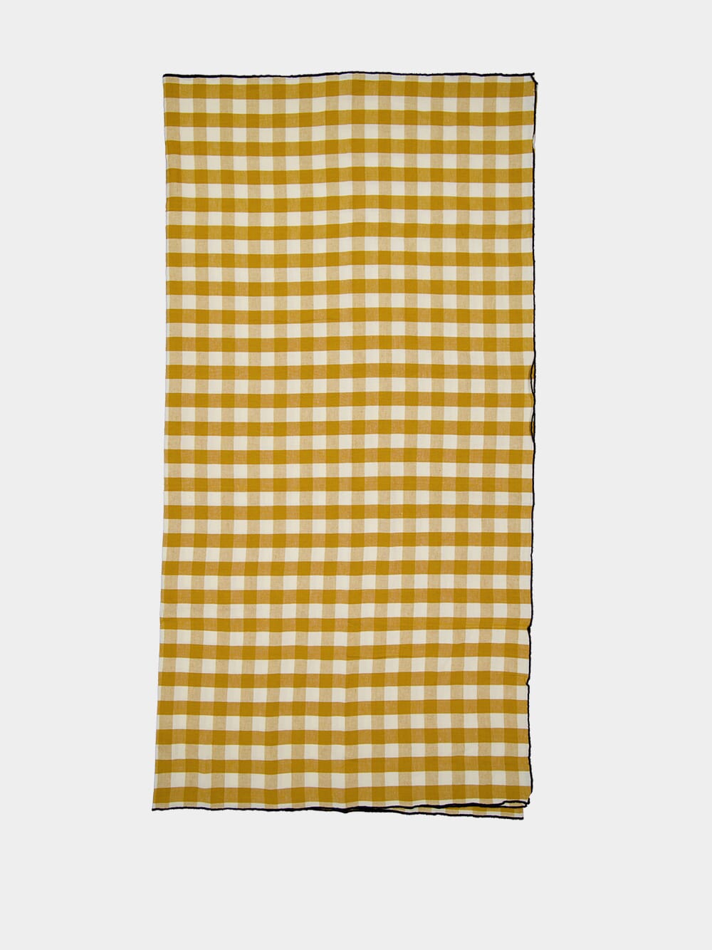 Yellow Bourdon Black Mesh Gingham Rectangular Large Tablecloth