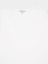 James Perse White Deep V-Neck Cotton T-Shirt