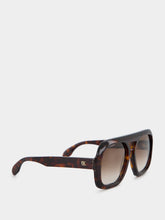 Emmanuelle Khanh Dark Tortoiseshell XXL Oversized 1997 Sunglasses