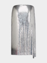 Rabanne Silver Chainmail Draped Skirt
