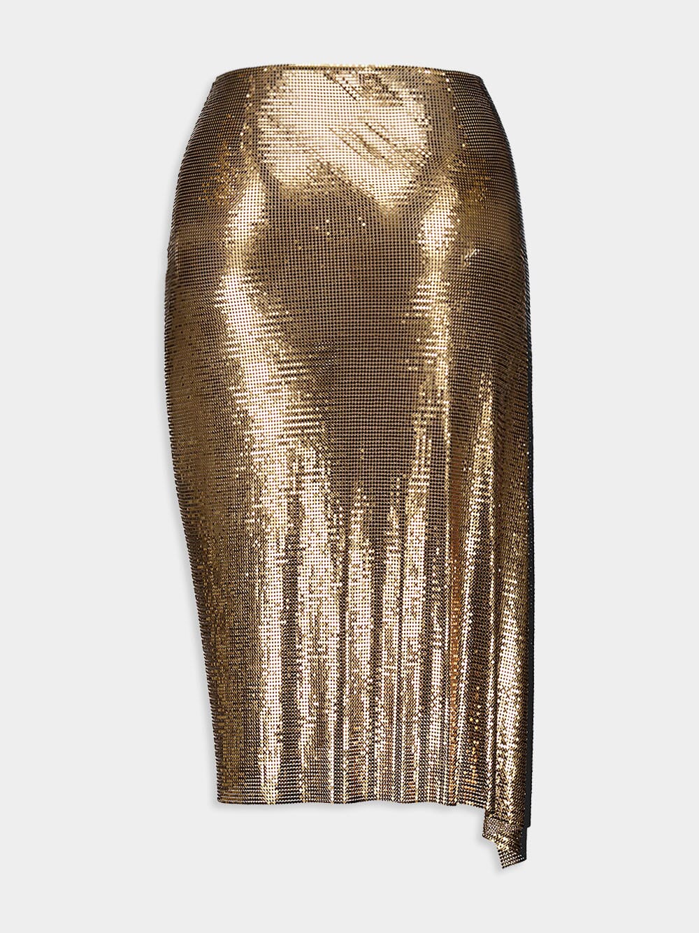 Metallic Ruched Skirt