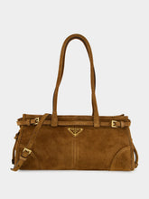 Prada Cocoa Brown Suede Medium Handbag