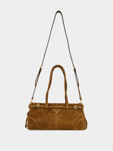 Prada Cocoa Brown Suede Medium Handbag