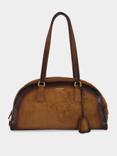 Prada Cocoa Brown Suede Medium Bowling Bag