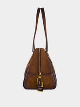 Prada Cocoa Brown Suede Medium Bowling Bag