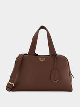 Prada Brown Leather Top-Handle Bag