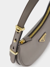 Prada Argilla Grey Arqué Small Leather Bag
